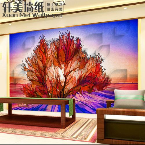 Affiche murale géante XUAN MEI simple moderne - papier peint en soie Ref 2461099