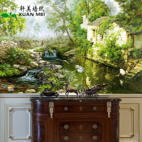 Affiche murale géante XUAN MEI simple moderne - papier peint en soie Ref 2461108