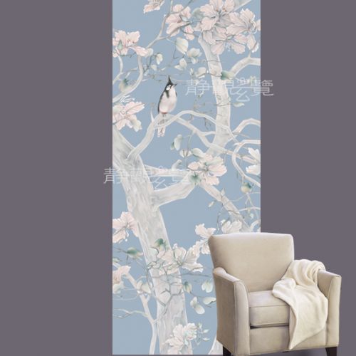 Affiche murale géante moderne chinois - papier peint en soie Ref 2461122
