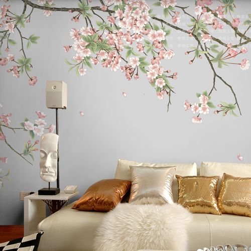Affiche murale géante moderne chinois - papier peint en soie Ref 2461293