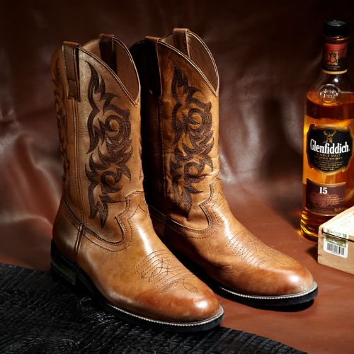 Article équitation bottes de cowboy occidentaux pour homme - Ref 1380391