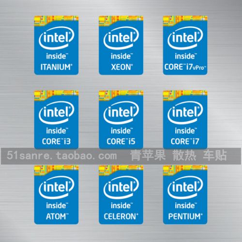 Autocollant pour téléphone mobile INTEL - Ref 1361583