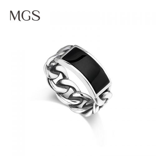 Bague Homme MGS Argentée - Ref 3086317