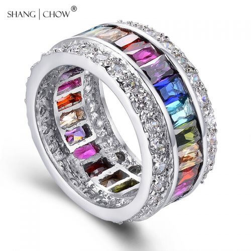 Bague Femme SHANGCHOW en Zircone synthetique strass - Ref 3086421