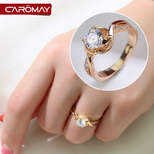 Bague Femme CAROMAY en Zircone synthetique strass - Ref 3087634