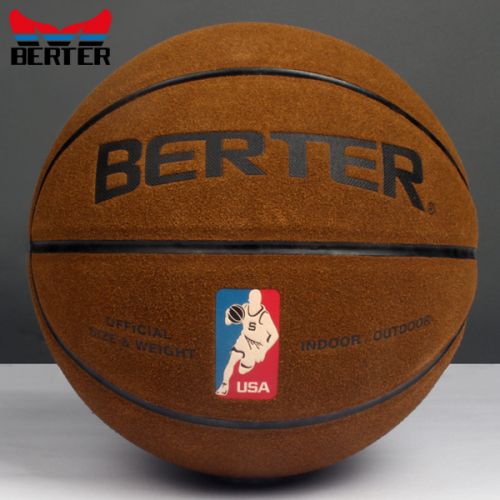 Ballon de basket BERTER en cuir véritable - Ref 1985823
