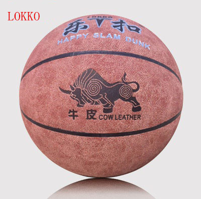 Ballon de basket en cuir véritable - Ref 1986437