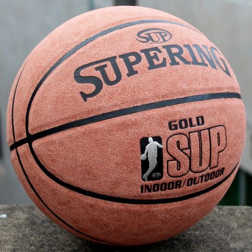 Ballon de basket SUPERING en cuir véritable - Ref 1987216