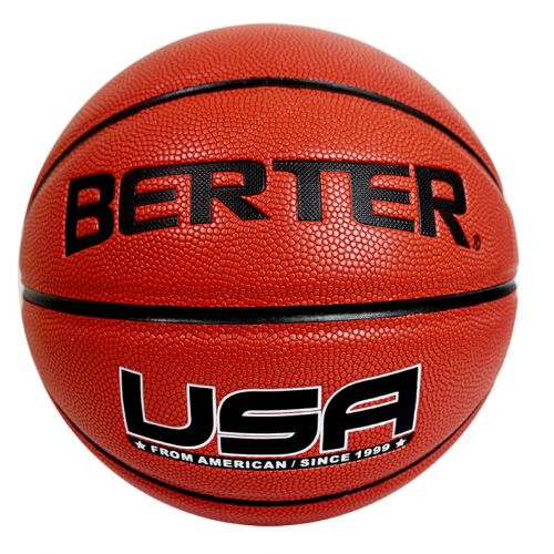 Ballon de basket BERTER en cuir véritable - Ref 1991491