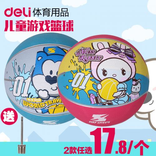 Ballon de basket DELI en caoutchouc - Ref 1991751