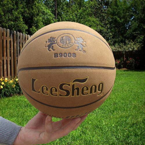 Ballon de basket LEESHENG en cuir véritable - Ref 1991825