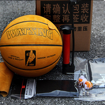 Ballon de basket WITESS en cuir véritable - Ref 1992680