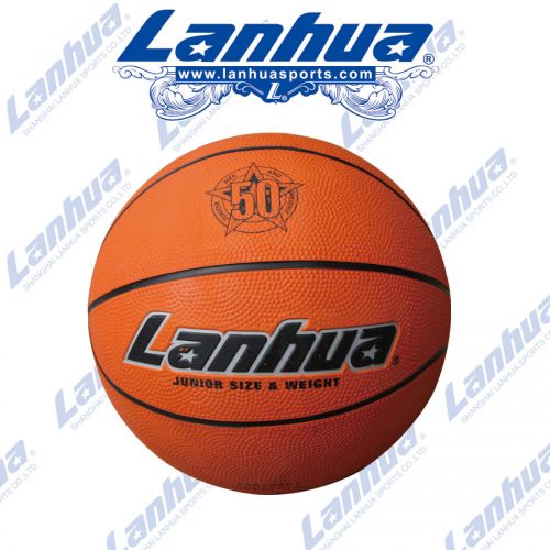 Ballon de basket LANHUA en caoutchouc - Ref 1993799