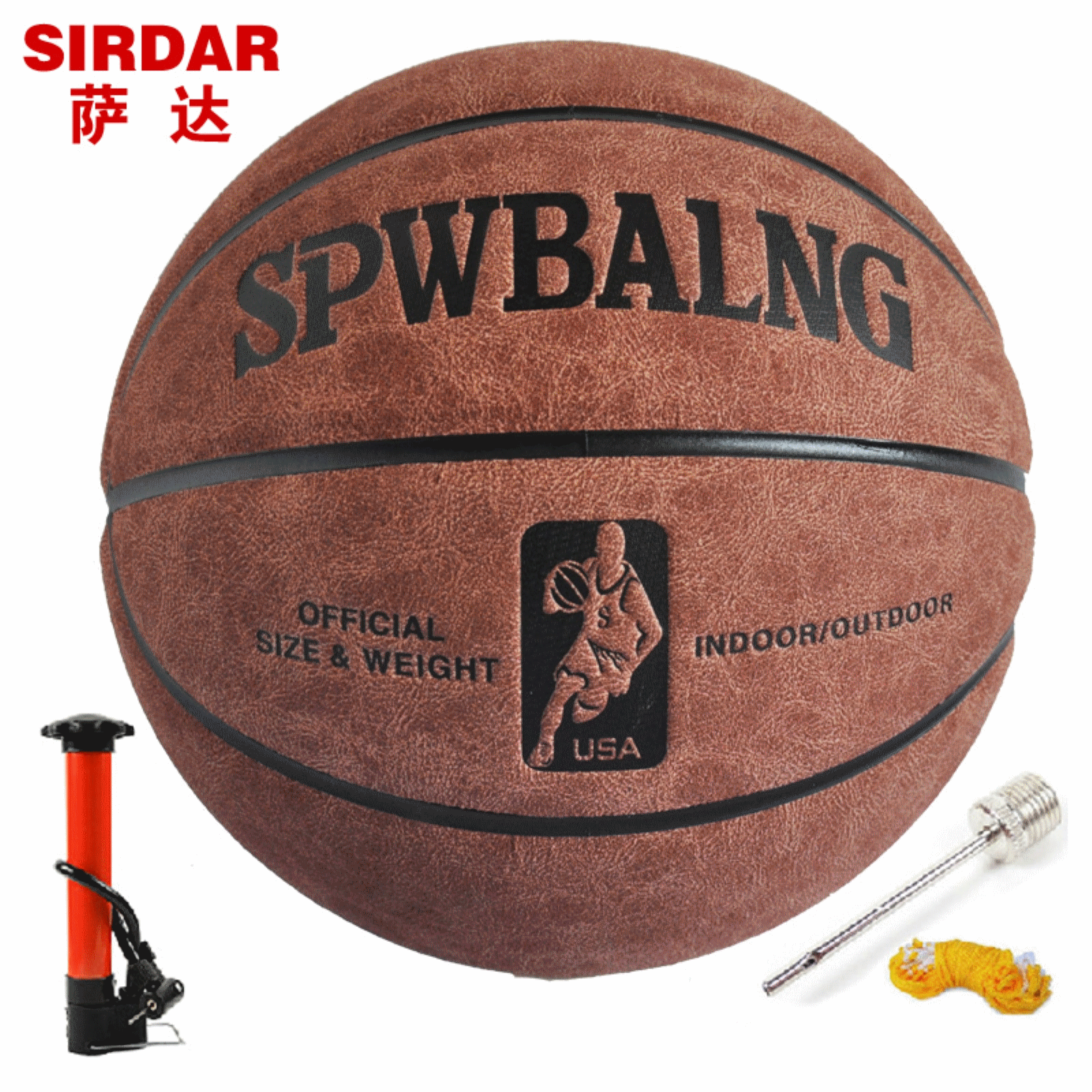 Ballon de basket en cuir véritable - Ref 1994319