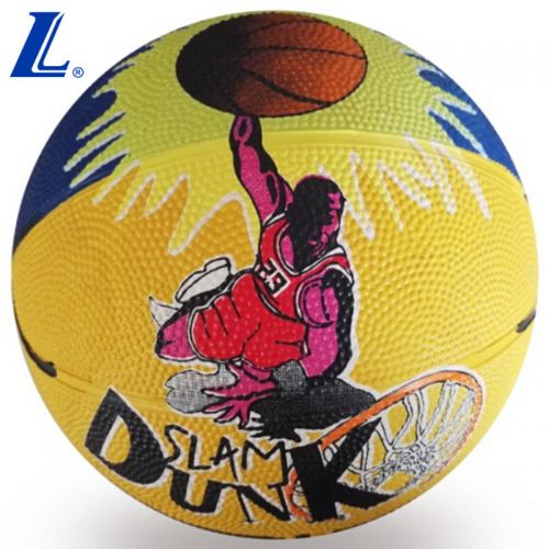 Ballon de basket LANHUA en caoutchouc - Ref 1994818