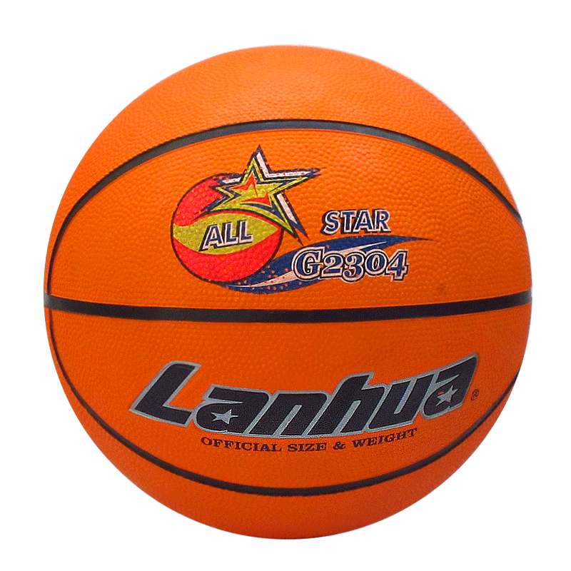 Ballon de basket LANHUA en caoutchouc - Ref 1995220