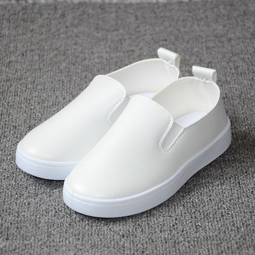 Baskets enfants en similicuir coutures cuir pour printemps - semelle caoutchouc Ref 1003257