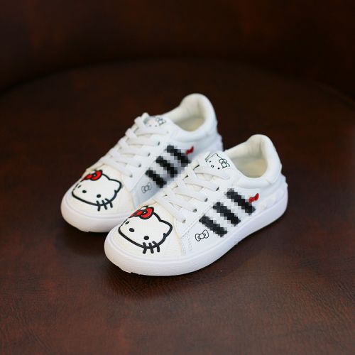 Baskets enfants en similicuir coutures cuir - semelle caoutchouc Ref 1003662