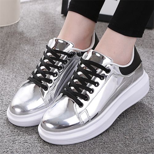 Baskets enfants en similicuir paillette pour printemps - semelle caoutchouc Ref 1004861