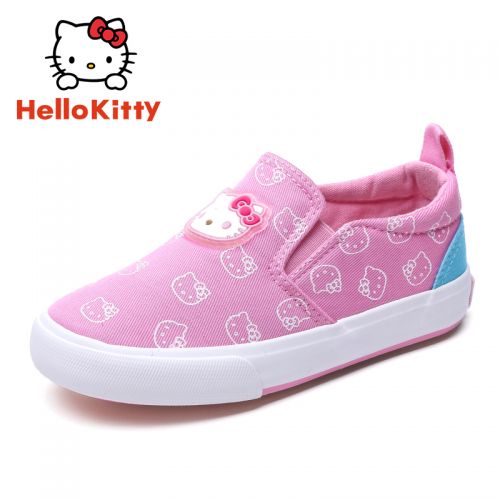 Baskets enfants en tissu HELLO KITTY pour printemps - semelle vulcanisation Ref 1005821