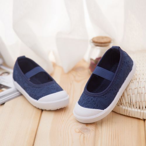 Baskets enfants en toile CESHOESES brodé pour printemps - semelle caoutchouc antidérapant Ref 1005902