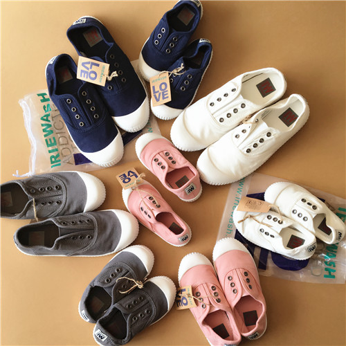 Baskets enfants en toile pour printemps - semelle caoutchouc naturel Ref 1005972