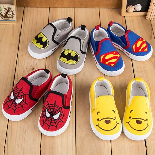 Baskets enfants en toile brodé pour printemps - semelle plastique Ref 1006178