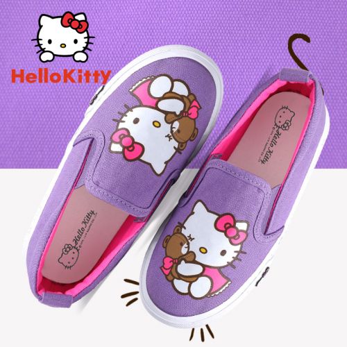 Baskets enfants en toile HELLO KITTY pour printemps - semelle vulcanisation Ref 1006864