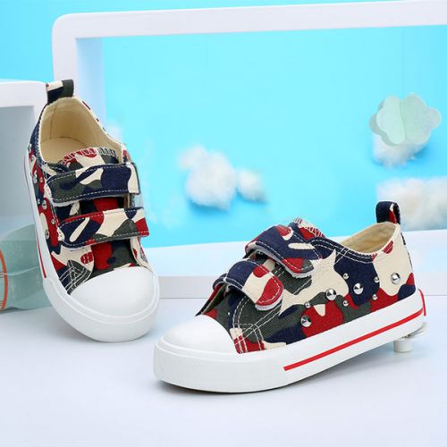 Baskets enfants en toile rivet pour printemps - semelle caoutchouc Ref 1006948