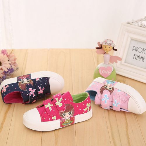 Baskets enfants en toile pour printemps - semelle caoutchouc Ref 1007673