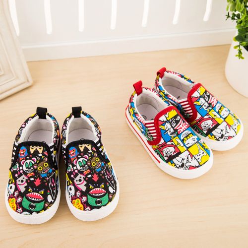 Baskets enfants en toile pour printemps - semelle plastique Ref 1007744