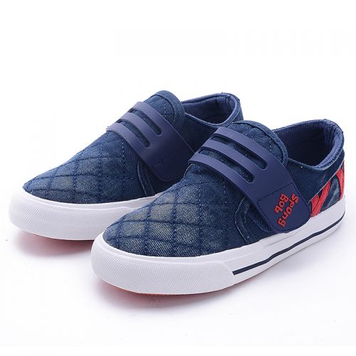 Baskets enfants en toile SPONGEBOB SQUAREPANTS pour printemps - semelle caoutchouc Ref 1007989