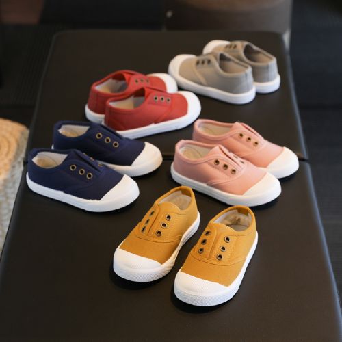 Baskets enfants en toile pour printemps - semelle caoutchouc Ref 1008400