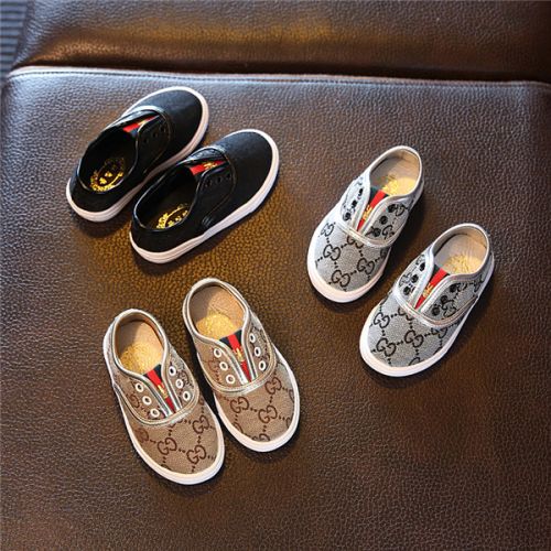 Baskets enfants en toile pour printemps - semelle caoutchouc Ref 1008634