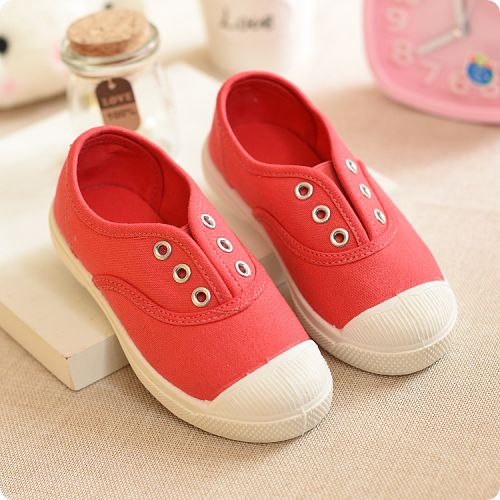 Baskets enfants en toile pour printemps - semelle plastique Ref 1008726
