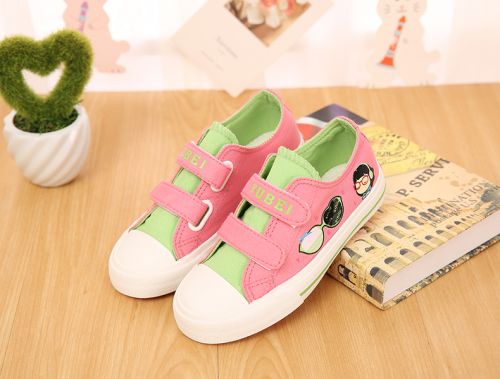 Baskets enfants en toile pour printemps - semelle caoutchouc Ref 1008995