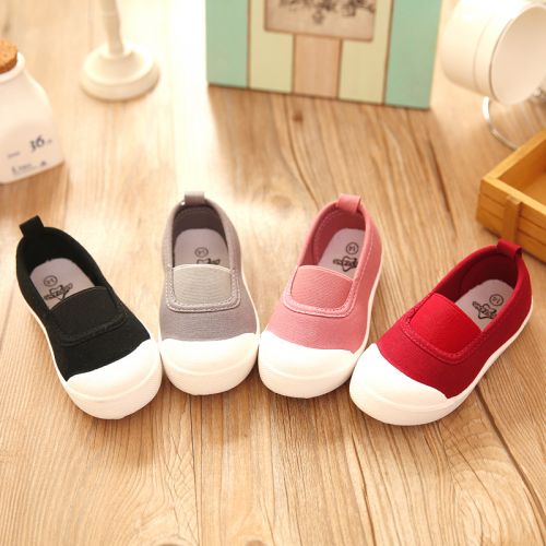 Baskets enfants en toile pour printemps - semelle caoutchouc naturel Ref 1009295