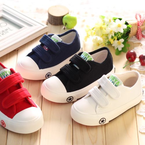 Baskets enfants en toile pour printemps - semelle caoutchouc Ref 1009845