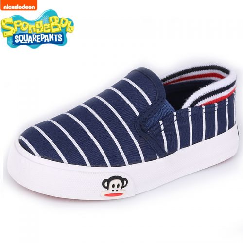 Baskets enfants en toile SPONGEBOB SQUAREPANTS pour printemps - semelle caoutchouc Ref 1010309