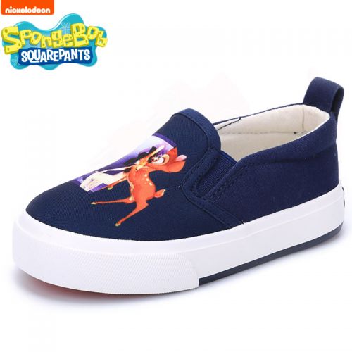 Baskets enfants en toile SPONGEBOB SQUAREPANTS pour printemps - semelle caoutchouc Ref 1010345