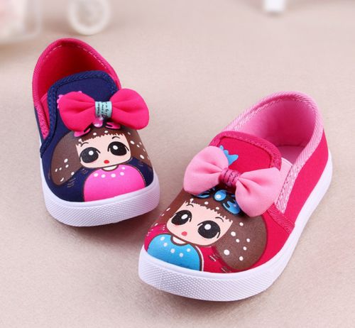 Baskets enfants en toile pour printemps - semelle caoutchouc Ref 1010765