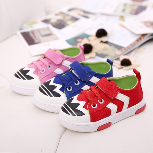 Baskets enfants en toile pour printemps - semelle caoutchouc Ref 1011029