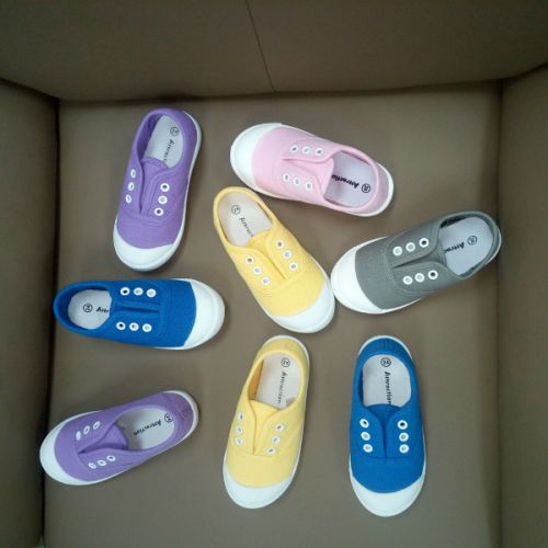Baskets enfants en toile pour printemps - semelle caoutchouc Ref 1011295