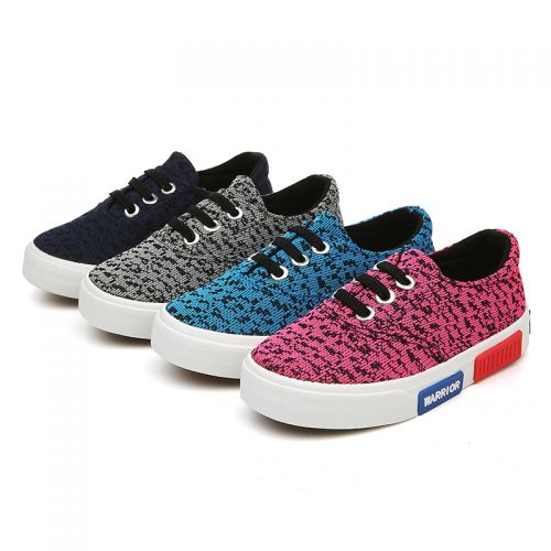 Baskets enfants en toile pour printemps - semelle caoutchouc Ref 1011539