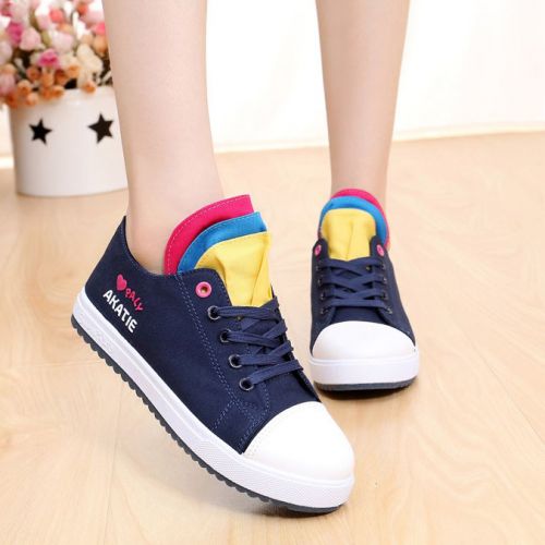 Baskets enfants en toile pour printemps - semelle caoutchouc naturel Ref 1011618