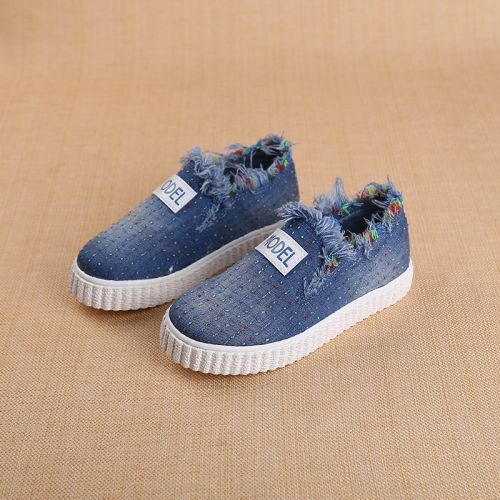 Baskets enfants en toile pour printemps - semelle caoutchouc Ref 1012111