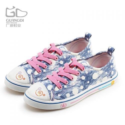 Baskets enfants en tissu pour printemps - semelle plastique Ref 1012573