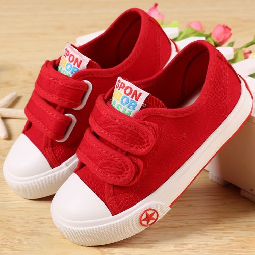 Baskets enfants en toile pour printemps - semelle caoutchouc Ref 1012626