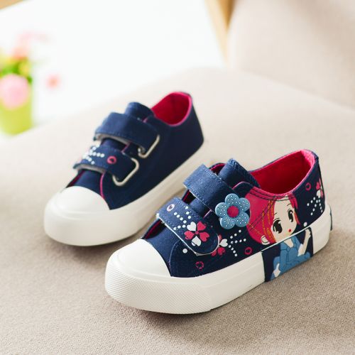 Baskets enfants en toile pour printemps - semelle caoutchouc naturel Ref 1012792