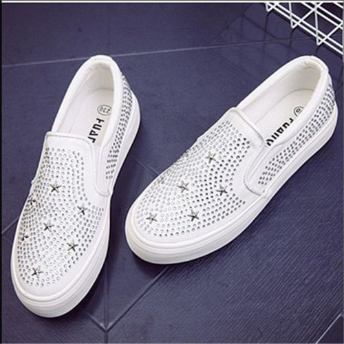 Baskets enfants en toile avec perles pour printemps - semelle caoutchouc naturel Ref 1012942